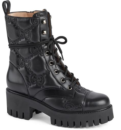 guccie black boots|gucci black combat boots.